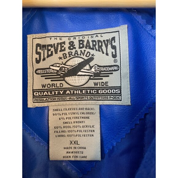 VTG Rare Steve & Barrys XXL Brooklyn Varsity Jacket Blue Wool RR10729 Mens - Picture 4 of 12